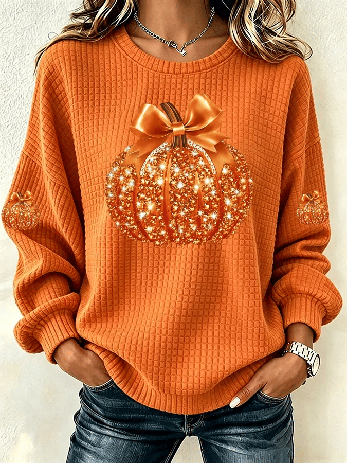 Women'S Casual Pumpkin Autumn Top